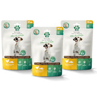 Produktbild von Fellicita Fellonis Hundesnacks Fleischstreifen Huhn und Flussbarsch 3 x 100g