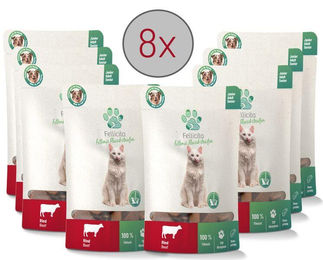 Fellicita Fellonis Katzensnacks Fleischstreifen Rind getreidefrei monoprotein 8 x 50g – Bild 1 von 1
