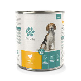 Produktbild von Fellicita Hund Nassfutter Huhn & Reis Pastete Adult Monoprotein Glutenfrei 800g