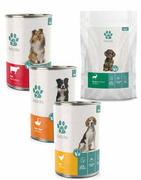 Produktbild von Fellicita Hund Probierpaket Adult Nassfutter Stückchen in Sauce 300g/400g