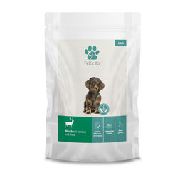Produktbild von Fellicita Hundefutter Hirsch mit Gemüse und Hirse Monoprotein Pastete Adult 300g