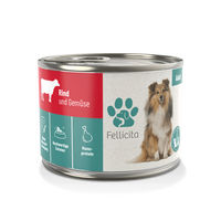 Produktbild von Fellicita Hundefutter Rind & Gemüse Pastete für Adult, getreidefrei und glutenfrei, 200g