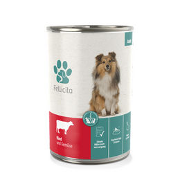 Produktbild von Fellicita Hundefutter Rind Pastete Getreidefrei und Glutenfrei 400g