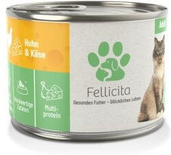 Fellicita Katzen Nassfutter Huhn & Käse Paté Getreidefrei für erwachsene Katzen 6x200 g - 6 x 200 g – Bild 1 von 3