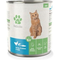 Produktbild von Fellicita Katzen Nassfutter Paté Hering Krabben und Huhn Adult 6x 800g - 6 x 800 g