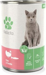 Fellicita Katzen Nassfutter Paté Pute und Forelle Adult 6x 400g Monoprotein - 6 x 400 g – Bild 1 von 3