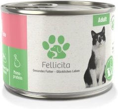 Fellicita Katzen Nassfutter Pute Monoprotein Paté Adult 6x1,2 kg - 6 x 200 g – Bild 1 von 3