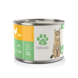 Produktbild von Fellicita Katzenfutter Rind Dose 6x200g - 6 x 200 g