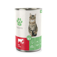 Produktbild von Fellicita Katzenfutter Rind und Ente Dose 6x400g - 6 x 400 g