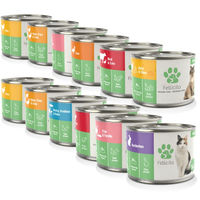Produktbild von Fellicita Katzennassfutter Mixpaket Sortenvielfalt Pastete getreidefrei für adulte Katzen 12 x 200g
