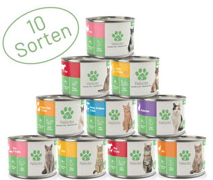 Produktbild von Fellicita Katzennassfutter Probierpaket Paté getreidefrei und monoprotein 2000g