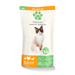 Produktbild von Fellicita Katzenpastete Huhn Pute und Ente getreidefrei 100 g