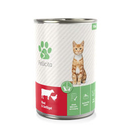 Produktbild von Fellicita Kitten Nassfutter Rind und Geflügel 6x400g - 6 x 400 g