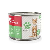 Produktbild von Fellicita Kitten Nassfutter Rind und Geflügel Getreidefreie Paté 6x200g - 6 x 200 g