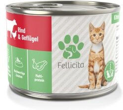 Fellicita Kitten Paté Rind und Geflügel Monoprotein 6x 200g - 6 x 200 g – Bild 1 von 3