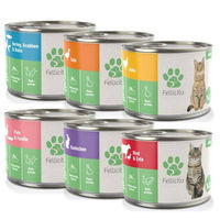 Produktbild von Fellicita Mixpaket Nr. 1 Katzennassfutter Pastete für adulte Katzen getreidefrei und monoprotein 6 x 200g - 6 x 200 g