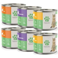 Produktbild von Fellicita Mixpaket Nr. 2 Monoprotein Nassfutter für ausgewachsene Katzen mit Huhn, Kaninchen und Ente 6x 200g - 6 x 200 g