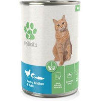 Produktbild von Fellicita Nassfutter Pastete Hering Krabben und Huhn Monoprotein Adult 6x 400g - 6 x 400 g