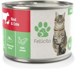 Fellicita Paté Rind und Ente Monoprotein Nassfutter für Adult 6x 200g - 6 x 200 g – Bild 1 von 3