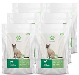 Produktbild von Fellicita Premium Katzen Nassfutter Damwild Monoprotein Getreidefrei Pastete 6 x 295g - 6 x 295 g