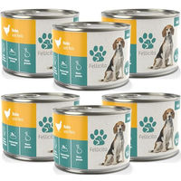 Produktbild von Fellicita Premium Nassfutter für Hunde Adult Huhn & Reis Monoprotein Pastete 6 x 200g - 6 x 200 g