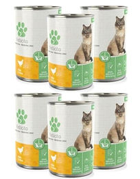 Fellicita Premium Nassfutter für Katzen Adult Huhn & Lachs Pastete Getreidefrei 6 x 400g - 6 x 400 g – Bild 1 von 4