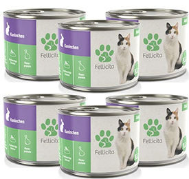 Fellicita Premium Nassfutter für Katzen Kaninchen Paté Monoprotein Getreidefrei 6 x 200g - 6 x 200 g – Bild 1 von 5