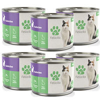 Produktbild von Fellicita Premium Nassfutter für Katzen Kaninchen Paté Monoprotein Getreidefrei 6 x 200g - 6 x 200 g
