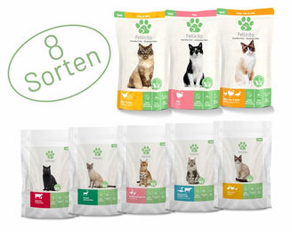 Produktbild von Fellicita Probierpaket Katzennassfutter Pastete getreidefrei und monoprotein für sensitive Katzen