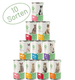 Produktbild von Fellicita Probierpaket Katzennassfutter Paté Getreidefrei Monoprotein 400g