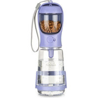 Produktbild von Fellnase Futterautomat und Trinkflasche mit Futterbox für Hunde und Katzen 550 ml Lila BPA-frei - 550 ml