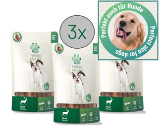 Fellon Fellicita Fellonis Hundesnacks Sticks Hirsch getreidefrei und monoprotein 3 x 50g – Bild 1 von 1