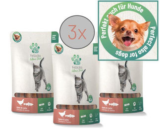 Fellon Fellicita Fellonis Hundesnacks Sticks Huhn und Lachs getreidefrei 3 x 50g – Bild 1 von 1
