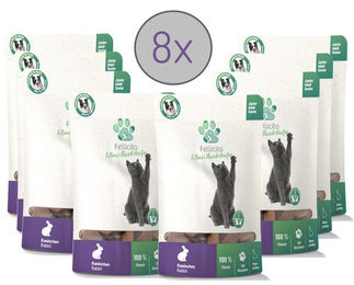 Fellon Hundesnacks Kaninchen Fleischstreifen getreidefrei und monoprotein 8 x 50g – Bild 1 von 1