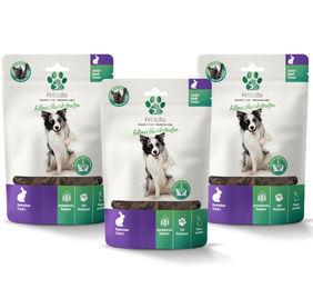 Fellon Snacks Fleischstreifen vom Kaninchen 3 x 100g – Bild 1 von 1