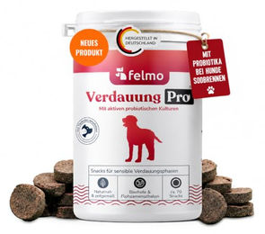 felmo Verdauungs-Snacks für Hunde mit Lamm und Probiotika getreidefrei 180g – Bild 1 von 3