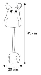 Felsy Flamingo Plüschspielzeug für Welpen mit Maus, Nilpferd, Ball und Seil in Beige und Grau – Bild 1 von 5