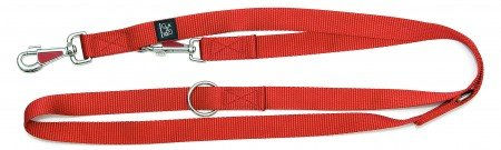 Produktbild von Feltmann Führleine aus Nylon in Rot, 3-fach verstellbar 100-210cm, 15mm