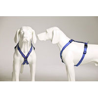 Produktbild von Feltmann Hund Brustgeschirr aus wasserabweisendem Nylon in Beige mit braunen Pfötchen 40-60cm