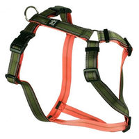 Produktbild von Feltmann Hund Brustgeschirr Soft Nylonband Khaki mit Muster 55-75cm 20mm