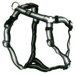 Produktbild von Feltmann Hund Brustgeschirr Soft Nylonband Weiß mit Muster 75-100cm 25mm