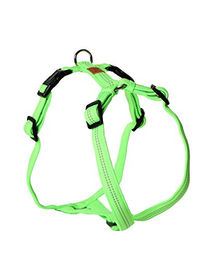 Feltmann Hundegeschirr Kreuzgeschirr Super Soft Neongrün Reflektierend Nylon Wasserabweisend Bauchumfang 70-90 cm – Bild 1 von 1
