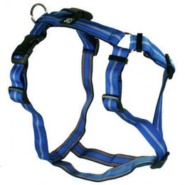 Feltmann Hundekreuzgeschirr Softband mit Streifen Blau 50-65 cm – Bild 1 von 2