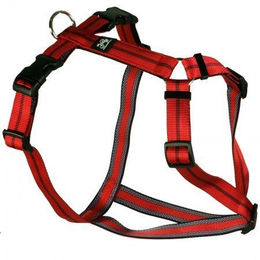 Feltmann Hundekreuzgeschirr Softband mit Streifen Rot 75-100 cm – Bild 1 von 2
