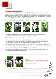 Feltmann Hundekreuzgeschirr Softband mit Streifen Schwarz 50-65 cm – Bild 1 von 2