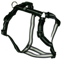 Produktbild von Feltmann Hundekreuzgeschirr Softband mit Streifen Schwarz 75-100 cm