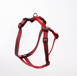 Feltmann Mopsgeschirr Hundegeschirr Soft Grip Rot Silber für mittlere Rassen 20 mm – Bild 1 von 1