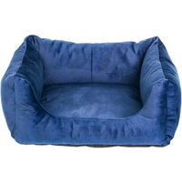 Produktbild von FERA Glamour Hundebett Schlafplatz Hundesofa Blau Plüsch Größe L 65x75x27 cm