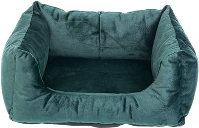 FERA Glamour Schlafsofa für Katzen und Hunde aus Velours in Grün Größe L 65x75x27 cm – Bild 1 von 2
