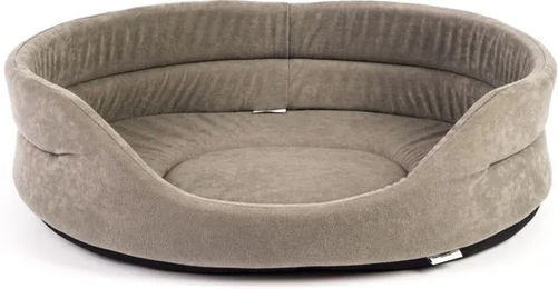 FERA Hundebett aus Plüsch oval in Grau Größe L – Bild 1 von 12